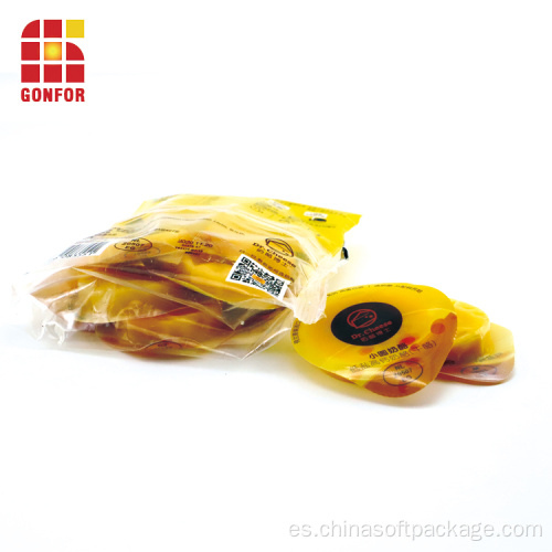 Alimentos refrigerados Queso Material de embalaje Sellado de aletas Bolsas